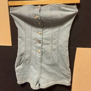 blue jean romper